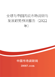全球与中国丙烷市场调研与发展趋势预测报告（2022年）