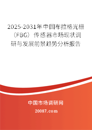 2025-2031年中国布拉格光栅（FBG）传感器市场现状调研与发展前景趋势分析报告