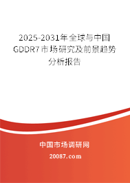 2025-2031年全球与中国GDDR7市场研究及前景趋势分析报告
