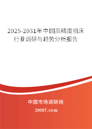 2025-2031年中国高精度机床行业调研与趋势分析报告