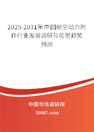 2025-2031年中国航空动力附件行业发展调研与前景趋势预测