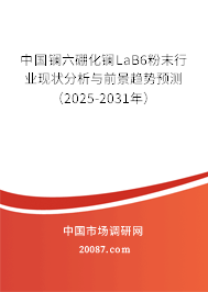中国镧六硼化镧LaB6粉末行业现状分析与前景趋势预测（2025-2031年）