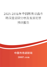 2025-2031年中国炼焦设备市场深度调研分析及发展前景预测报告