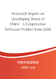 Research Report on Developing Trend of China’s Cooperative Software Market from 2006 to 2007