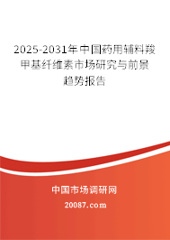 2025-2031年中国药用辅料羧甲基纤维素市场研究与前景趋势报告