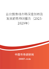 云台摄像机市场深度剖析及发展趋势预测报告（2023-2029年）