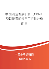 中国清洁发展机制（CDM）项目投资前景与可行性分析报告