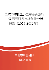 全球与中国2,2-二甲基丙烷行业发展调研及市场前景分析报告(2025-2031年) 全球与中国2,2-二甲基丙烷行业发展调研及市场前景分析报告(2025-2031年)