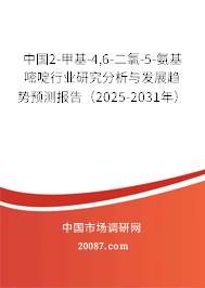 中国2-甲基-4,6-二氯-5-氨基嘧啶行业研究分析与发展趋势预测报告（2025-2031年）