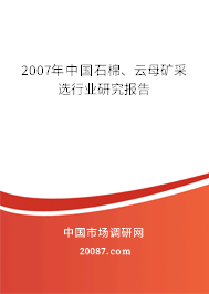 2007年中国石棉、云母矿采选行业研究报告