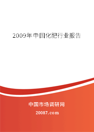 2009年中国化肥行业报告