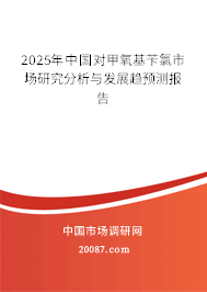 2025年中国对甲氧基苄氯市场研究分析与发展趋预测报告