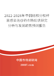 2022-2028年中国结核分枝杆菌感染治疗药市场现状研究分析与发展趋势预测报告