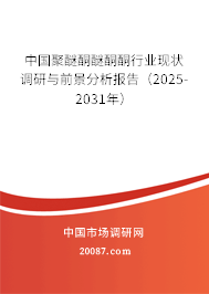 中国聚醚酮醚酮酮行业现状调研与前景分析报告（2025-2031年）