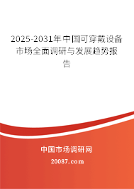 2025-2031年中国可穿戴设备市场全面调研与发展趋势报告