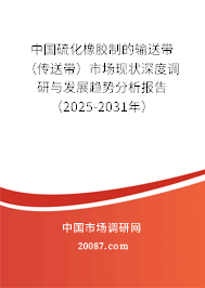 中国硫化橡胶制的输送带（传送带）市场现状深度调研与发展趋势分析报告（2025-2031年）