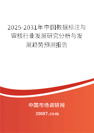 2025-2031年中国数据标注与审核行业发展研究分析与发展趋势预测报告