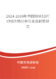 2024-2030年中国微纳3D打印机市场分析与发展趋势研究