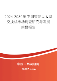 2024-2030年中国智能以太网交换机市场调查研究与发展前景报告