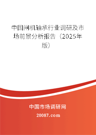 中国闸机轴承行业调研及市场前景分析报告（2025年版）