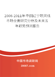 2008-2011年中国辽宁吹风机市场全面研究分析及未来五年趋势预测报告