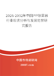 2026-2032年中国PP除雾器行业现状分析与发展前景研究报告 2026-2032年中国PP除雾器行业现状分析与发展前景研究报告