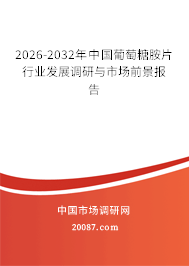 2026-2032年中国葡萄糖胺片行业发展调研与市场前景报告 2026-2032年中国葡萄糖胺片行业发展调研与市场前景报告