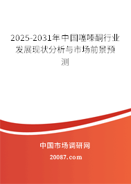 2025-2031年中国噻嗪酮行业发展现状分析与市场前景预测