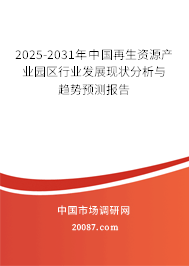 2025-2031年中国再生资源产业园区行业发展现状分析与趋势预测报告