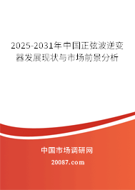2025-2031年中国正弦波逆变器发展现状与市场前景分析 2025-2031年中国正弦波逆变器发展现状与市场前景分析
