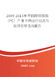 2009-2013年中国聚碳酸酯(PC)产业市场运行动态与投资前景咨询报告 2009-2013年中国聚碳酸酯(PC)产业市场运行动态与投资前景咨询报告