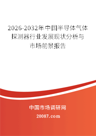 2026-2032年中国半导体气体探测器行业发展现状分析与市场前景报告
