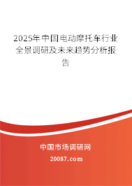 2025年中国电动摩托车行业全景调研及未来趋势分析报告