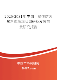 2025-2031年中国可塑性防火堵料市场现状调研及发展前景研究报告
