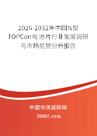 2026-2032年中国N型TOPCon电池片行业发展调研与市场前景分析报告