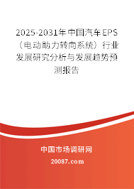 2025-2031年中国汽车EPS（电动助力转向系统）行业发展研究分析与发展趋势预测报告