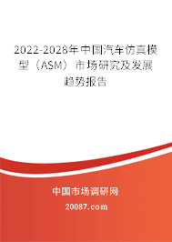 2022-2028年中国汽车仿真模型（ASM）市场研究及发展趋势报告