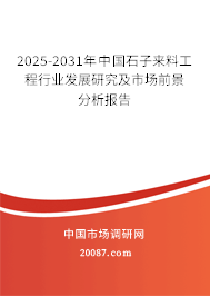 2025-2031年中国石子来料工程行业发展研究及市场前景分析报告