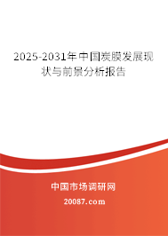 2025-2031年中国炭膜发展现状与前景分析报告 2025-2031年中国炭膜发展现状与前景分析报告
