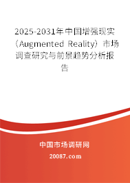 2025-2031年中国增强现实（Augmented Reality）市场调查研究与前景趋势分析报告