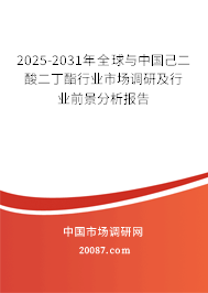 2024-2030年全球与中国己二酸二丁酯行业市场调研及行业前景分析报告
