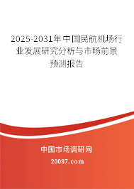 2025-2031年中国民航机场行业发展研究分析与市场前景预测报告 2025-2031年中国民航机场行业发展研究分析与市场前景预测报告
