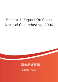 Research Report On China Natural Gas Industry,2006 Research Report On China Natural Gas Industry,2006