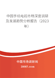 中国手机电视市场深度调研及发展趋势分析报告(2023年) 中国手机电视市场深度调研及发展趋势分析报告(2023年)