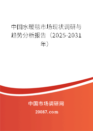 中国水暖毯市场现状调研与趋势分析报告（2025-2031年）