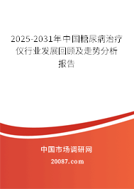 2025-2031年中国糖尿病治疗仪行业发展回顾及走势分析报告