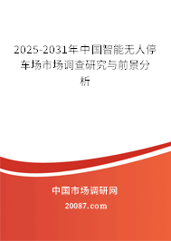 2025-2031年中国智能无人停车场市场调查研究与前景分析