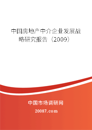 中国房地产中介企业发展战略研究报告（2009）