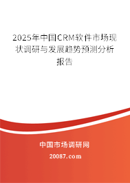 2025年中国CRM软件市场现状调研与发展趋势预测分析报告