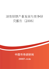 湖南钢铁产业发展与竞争研究报告（2008）